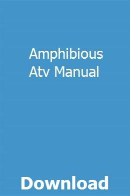Amphibious Atv Manual